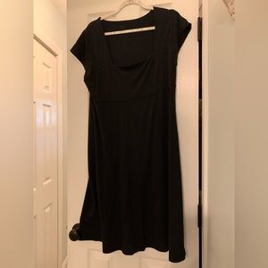 Horny Toad Neko Large Deep Charcoal Heathered Black Dress Organic Cotton Blend